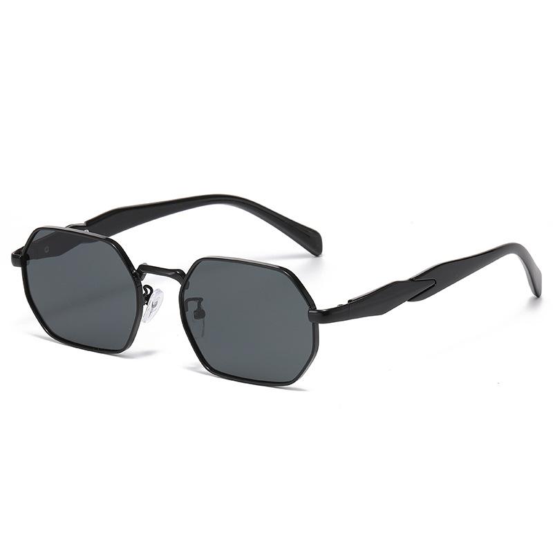 Metal Polygonal Frame Sunglasses - Uv Protection - For Shopping, Traveling And Driving2419