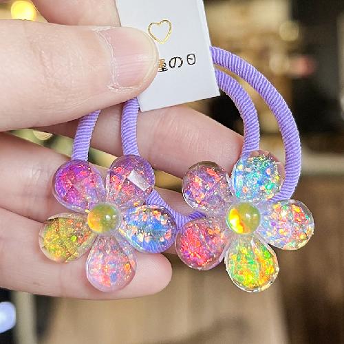 2 uds bandas elásticas para el cabello para niñas bebés Color caramelo anillo para el cabello cuerda para el cabello accesorios para niños pequeños