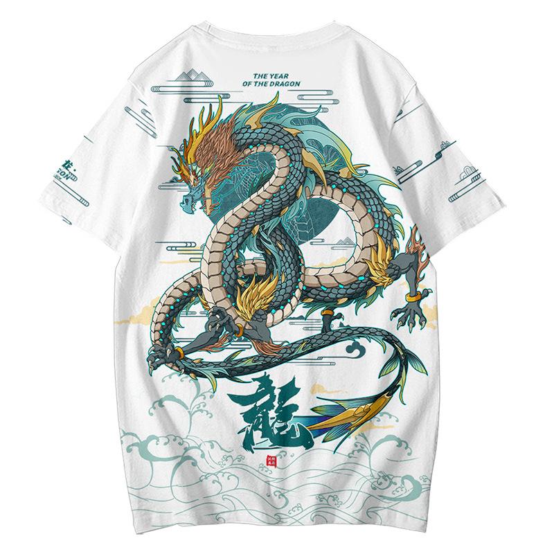 Men's T-Shirt Fashion  Animal Dragon Pattern Clothing Printed Outdoor Daily Short Sleeve