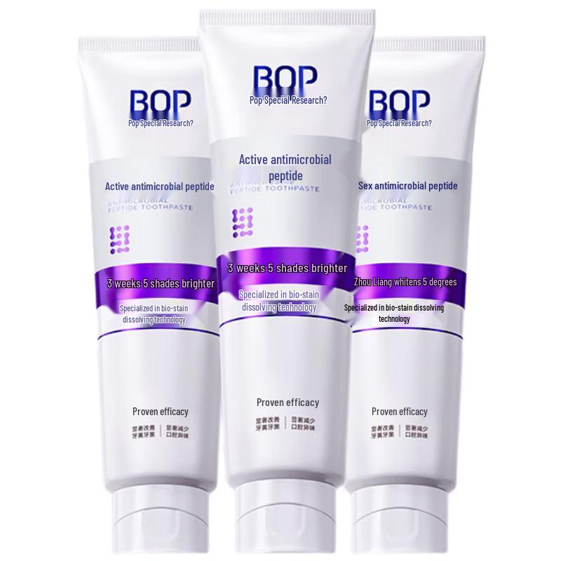 

Bop Active Anti-Bacterial Peptide Whitening Toothpaste