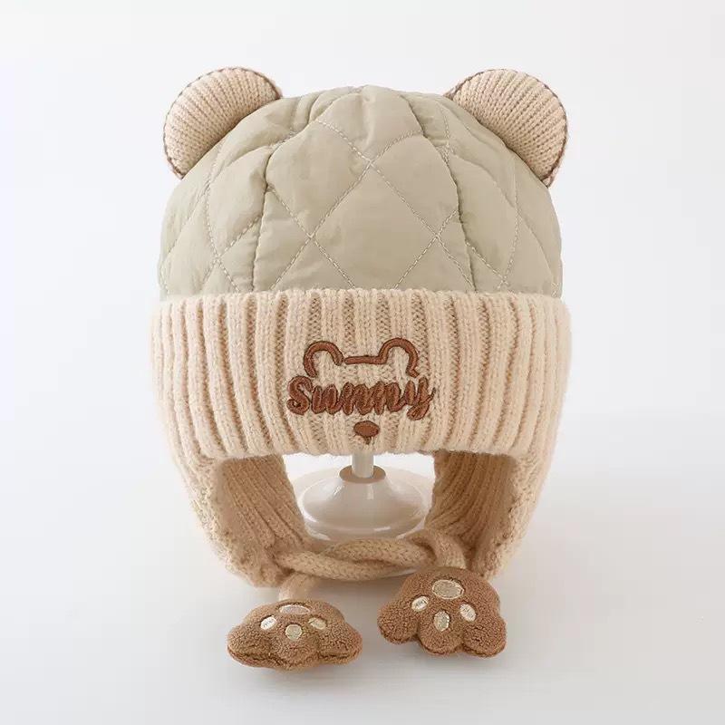 Pletená dětská čepice s klapkami na uši Zimní plyšová čepice Zesílená teplá čepice Lei Feng Venkovní větruodolná čepice Čepice na ochranu uší