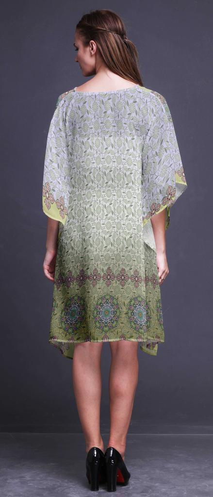 Phagun Ladies Kaftan Holiday Loungewear Midi Dress Beach Coverup-4X-5X