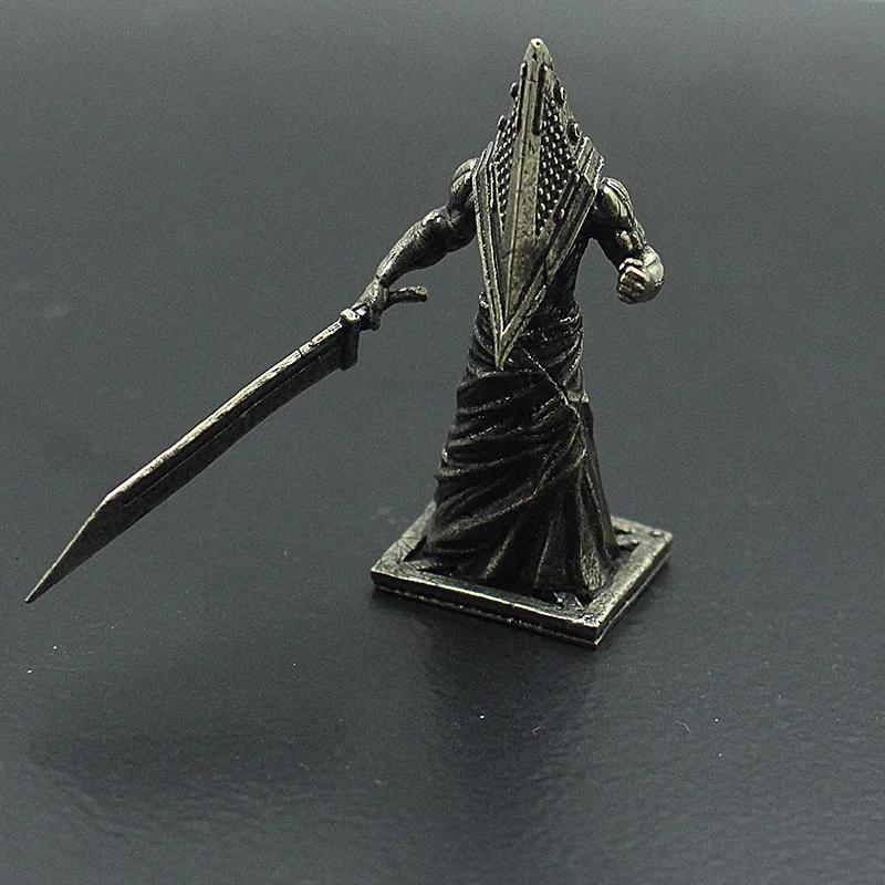 Vintage White Bronze Demon Race Soldier Statue Desktop Board Game Soldier Model Toys Desk Mini Decorative Ornament Crafts Gifts