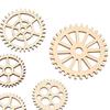 120Pcs Wooden Gear Embellishments Delicate Lightweight Gear Decoration Wood Slice Ornament