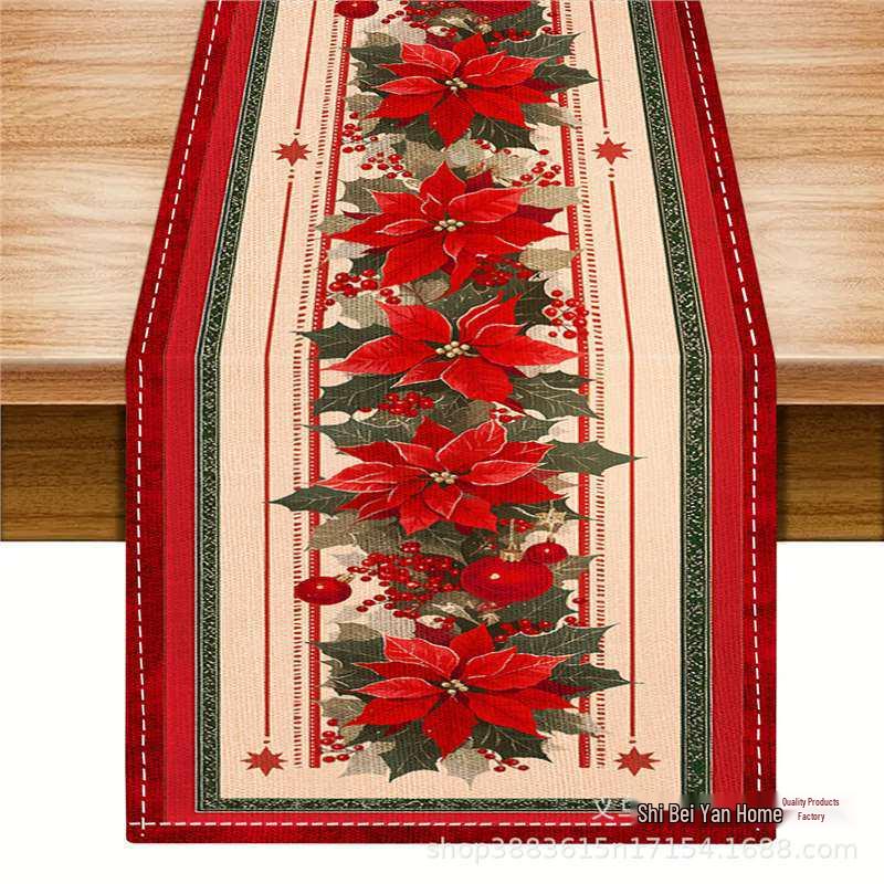 Cross-border Christmas Snowman & Santa Table Runner and Placemat