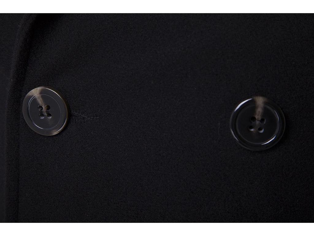 2025 Autumn/Winter Men's Double-Breasted Wool Trench Coat with Epaulets - Trendy European Style