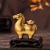Brass Horse Zodiac Figurine: Office Decompression & Birthday Gift Decor.