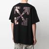 Off-White Sprayed Caravaggio Short-Sleeve Over Tee Black Men Tops OMAA038S21JER0051001
