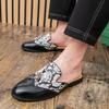 New Men Tassels Mix Color Half Slippers Driving Shoes Casual Pu Leather Mules Moccasins Breathable Loafers Zapatos Hombre