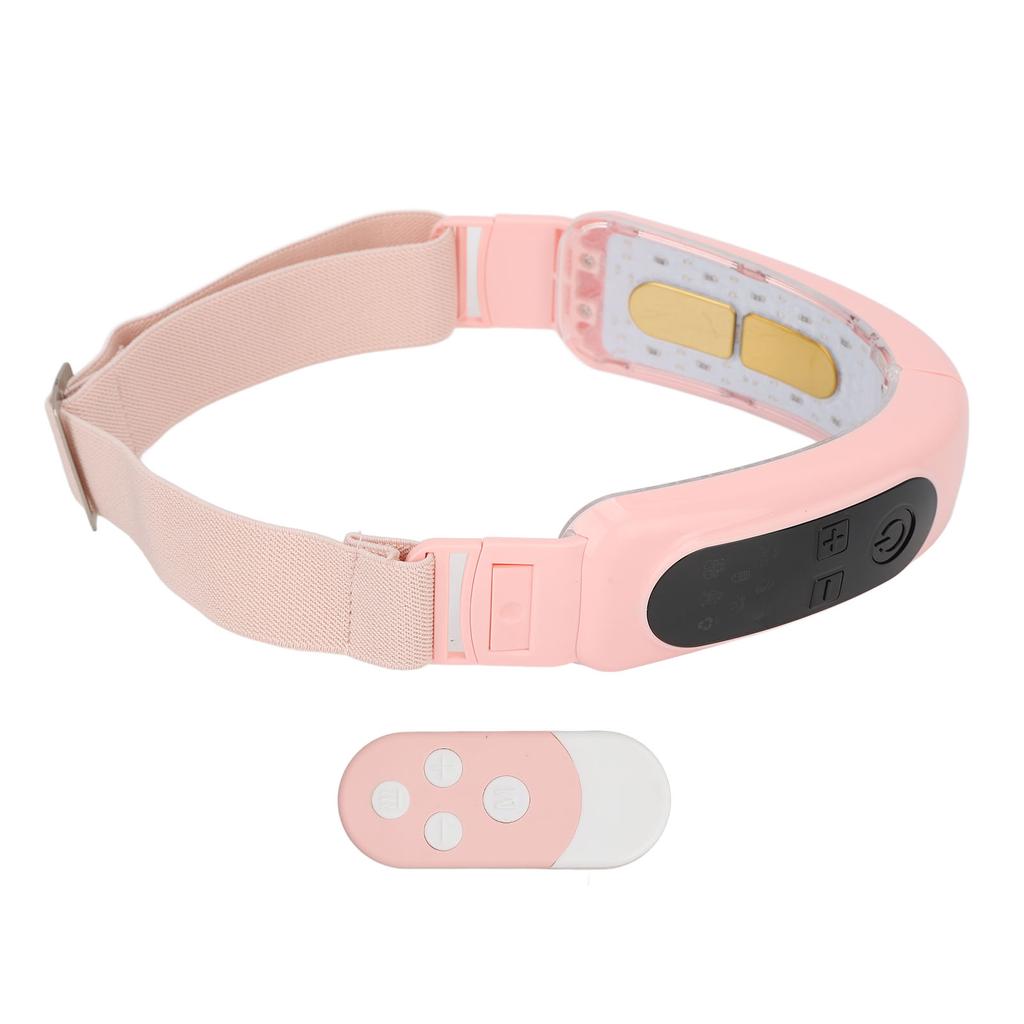 V Face Firming Belt Remote Control Repair Skin Microcurrent Reduce Wrinkles Pore 12 Gears Pink Face