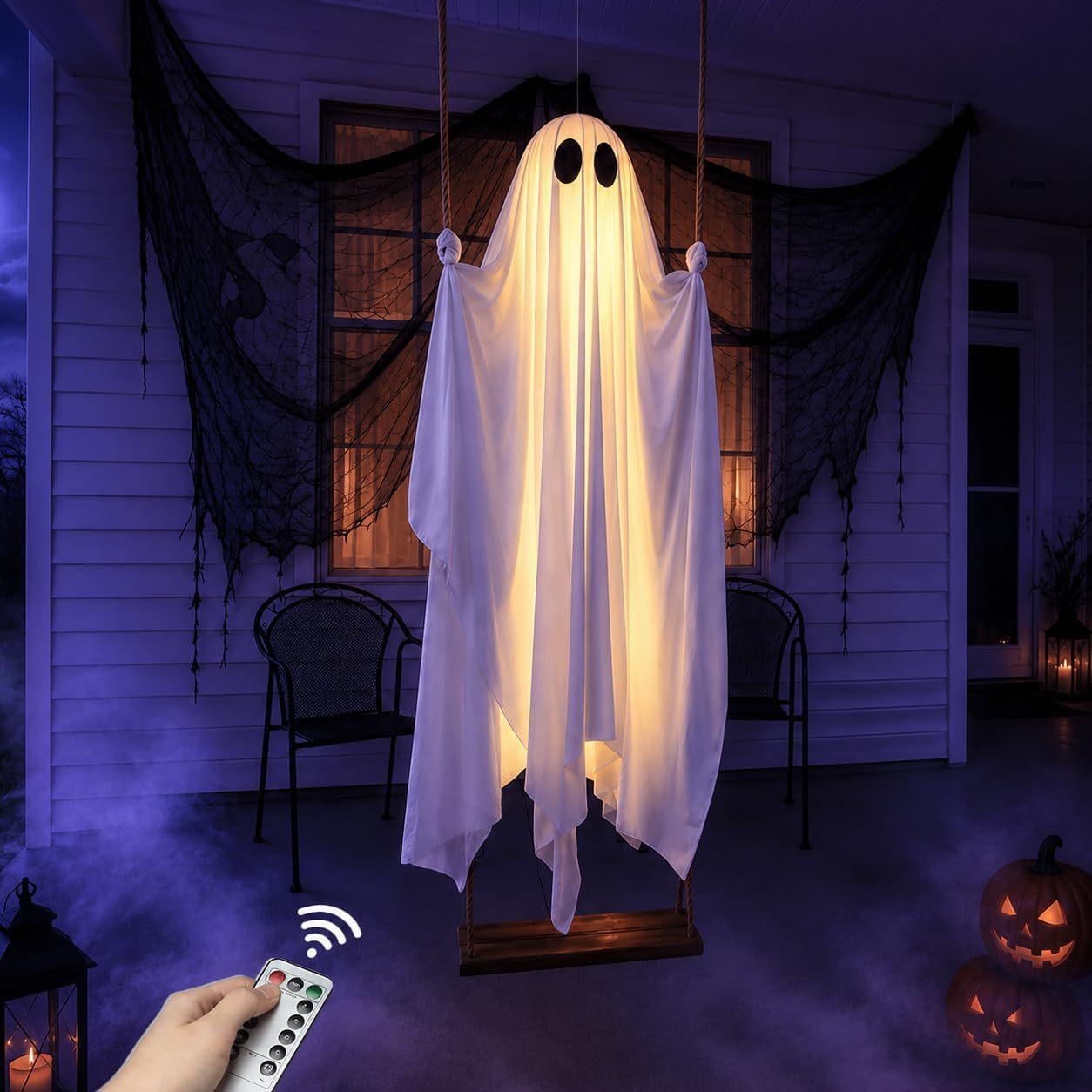Halloween Swing Ghost Hanging Decor Luminous
