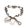 Women's Braided Butterfly Wax Rope Belt Retro Skirt Decorative Women's Waist Waist Closure Pastoral Style Skirt Belt