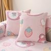 Sofa Cushion Winter Cartoon Non-Slip Cushion Cover Towel Cute Thickening Plush Sofa Cover