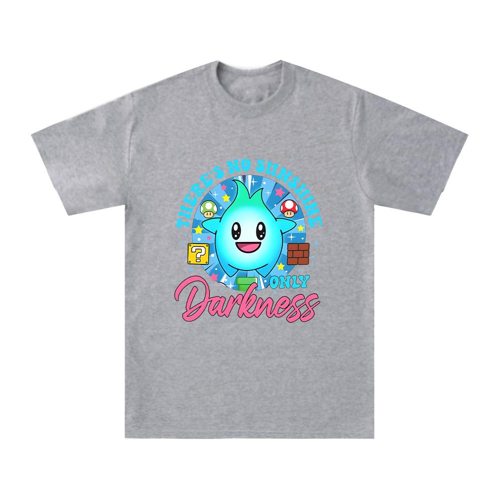 Theres No Sunshine Only Darkness Cartoon Print T Shirts Lumaleees Harajuku Funny Comfortable Tees Women Unisex Pure Cotton Clothes