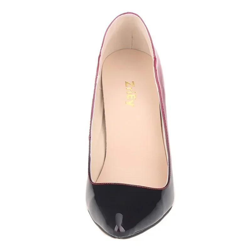 Pantofi cu toc pentru femei, la modă, clasici, sexy, cu toc înalt de 11 cm, cu vârf ascuțit, stilettos slip-on eleganți pentru dans jazz, pantofi de nuntă roșii cu gradient