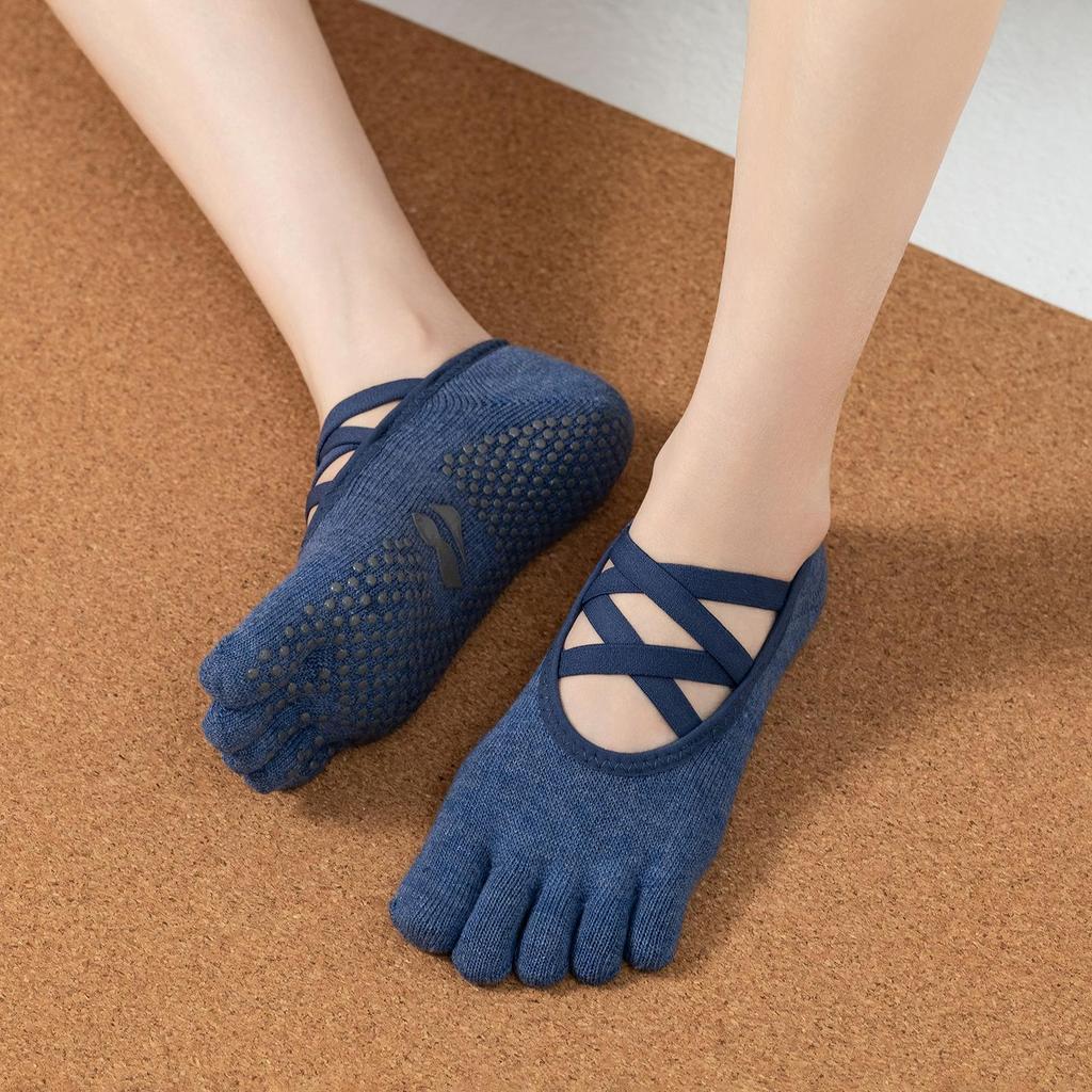 Korean Style Non-Slip Pilates Yoga Socks for Women - Trendy Five-Toe Indoor Fashion