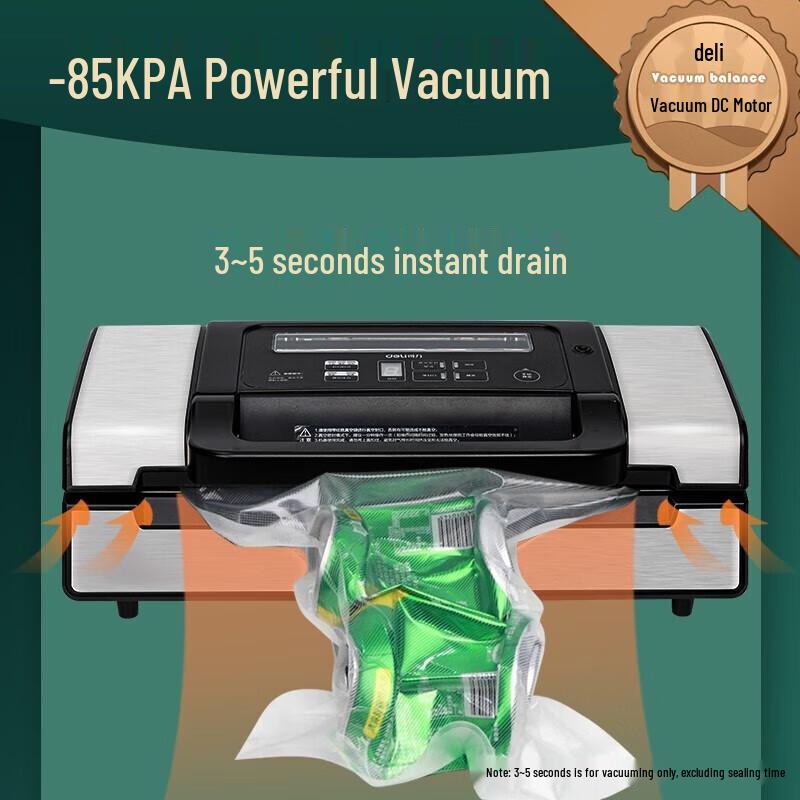 Deli 14891 Fully Automatic Dual Pump Vacuum Sealer CN plug (adapter included)