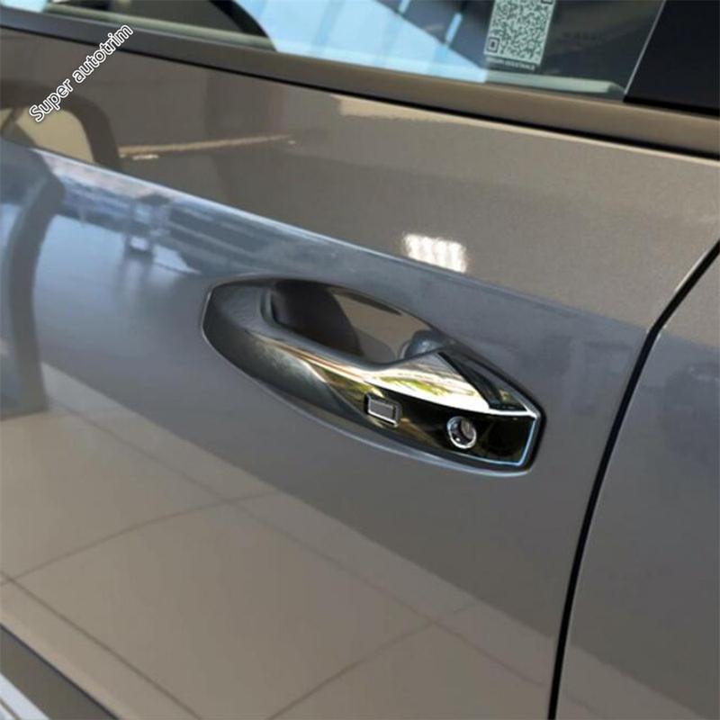 For Nissan Kicks 2025 2026 Car Outer Door Handle Cover Cap Sticker Exterior Trim ABS Chrome / Black / Carbon Fiber Accessories