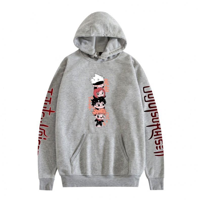 Jujutsu Kaisen Anime Hoodie Cartoon Print Loose Fit Sweatshirt Teens Couples