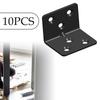 10x L Brackets Rustproof Sturdy Shelf Supports Small Right Angle Brackets for Wood Chair Repairing Furniture Drawer Table Leg