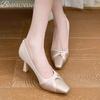 Fashion Square Toe High Heels Shoes Women Sandals Marie Janes Summer 2025 Trend Shallow Elegant Dress Wedding Shoes Casual Pumps Mujer