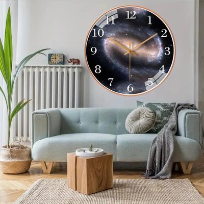 Relógio de parede digital simples, silencioso, sem tique-taque, sem perfuração, para cozinha, sala de estar, quarto, banheiro