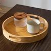 Multipurpose Tea Food Dish Simple Drink Platter Fruit Plate Bamboo Plate  Home Decoration