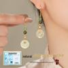 Sterling Silver Jade Earrings: Ancient-Inspired Women's Qipao Accessories with Peace Lock Design