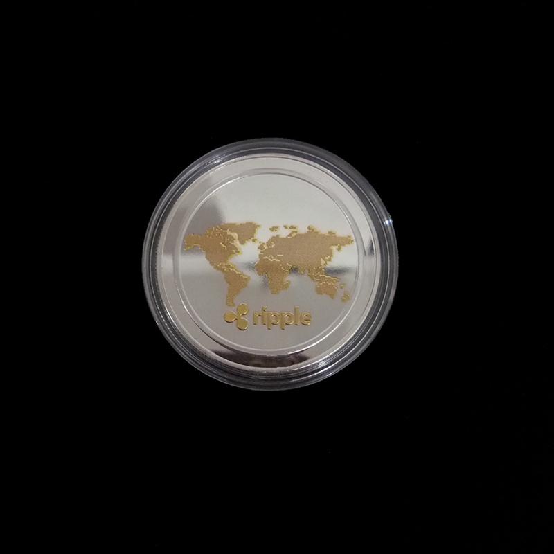 1 Pcs Plated Ripple Coin Xrp Crypto Commemorative Ripple Xrp Collectors Coin