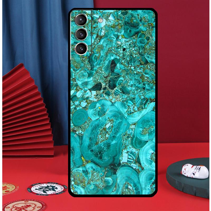 Agate Gem Crystals Marble Pattern Phone Case For Samsung Galaxy S25 Ultra S9 S10 S20 S21 FE S22 S23 Plus S24 Ultra Back Cover