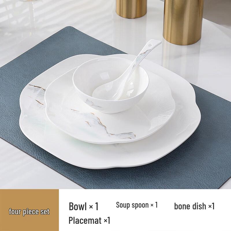 

Elegant Chinese Ceramic Dinnerware Set with Mountain Ruyi Design
