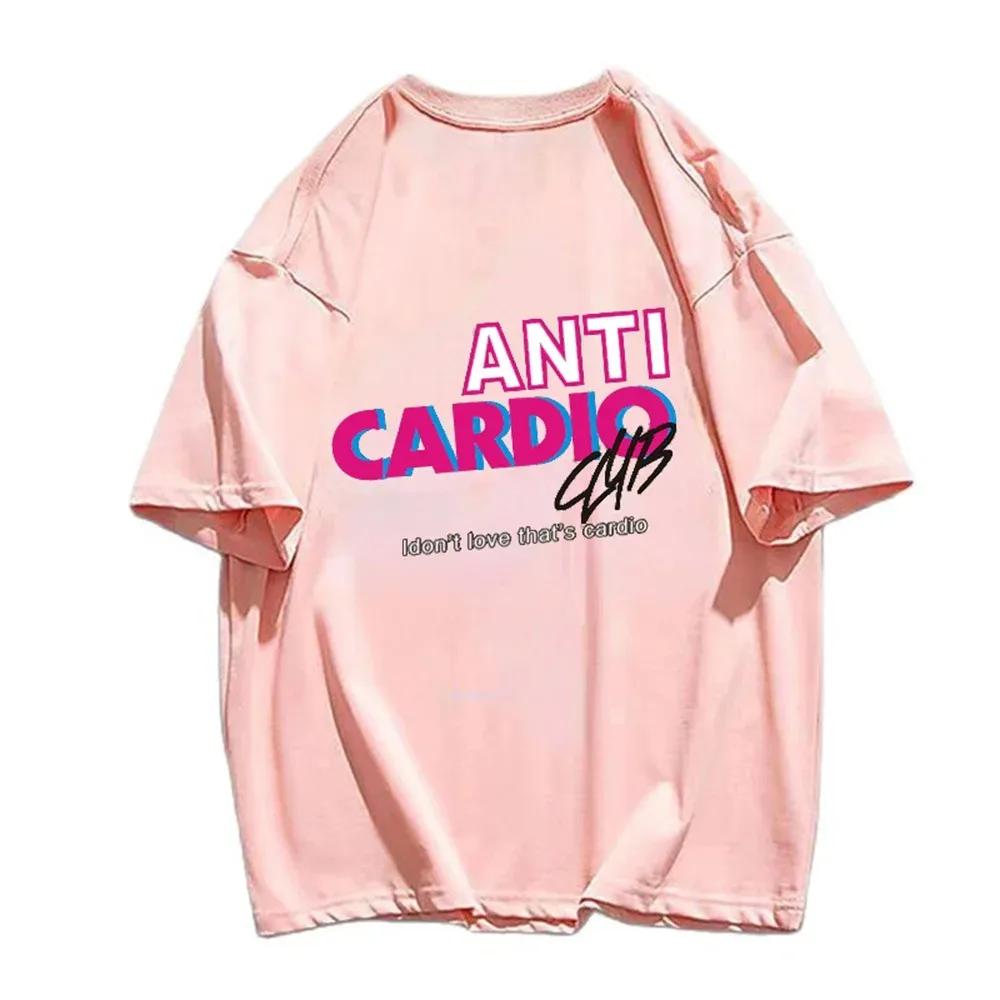 2024 Najnowszy modny Unisex WoUnisex Antykardio T-shirt bawełniany z krótkim rękawem Casual Shirt do ćwiczeń na siłowni Strój dla par