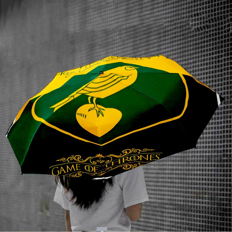 Nor-wich Football Club Crest Automatic Folding Umbrella - 8-Rib Travel Umbrella with Auto Open/Close & Portable, Gift for Christmas, Birthdays