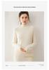 Women's Cashmere Sweater, Soft & Sticky, Half-High Collar, Solid Color, Seven-Gauge Knit, Thick Base Layer, Slimming Versatile Top.