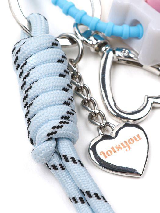 LOTS YOU lotsyou_LY Hearts Keyring Blue