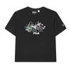 Fila Heritage Comfortable Fashion Elegant Casual Simple Round Neck Short Sleeve T-Shirt Women Tops Black F51W428106ABK