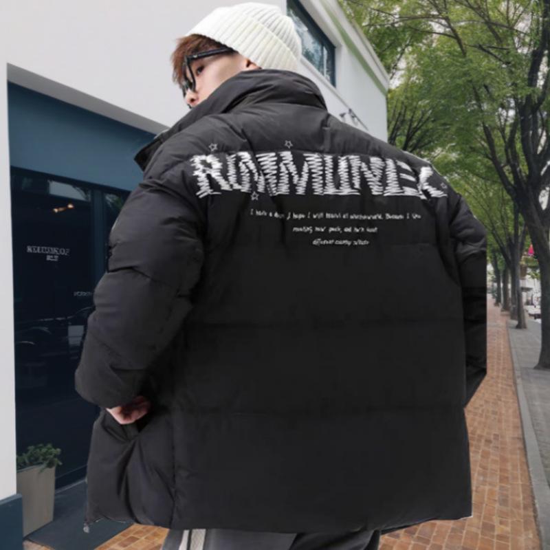 Cross-Border Korean Stand Collar Loose Thickened Couple Down Jacket