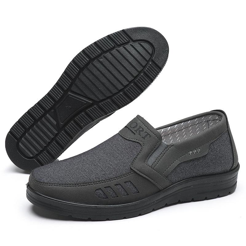 Stoffschuhe Herren Frühling Atmungsaktive Freizeitschuhe Weiche Sohle Ein Pedal Wanderschuhe