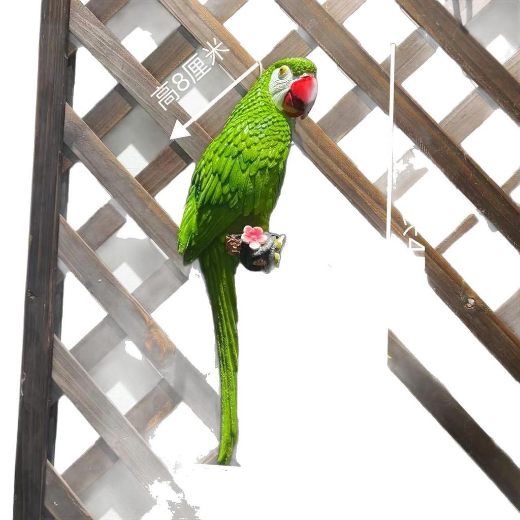 Creative Resin Macaw Cockatoo Small Bird Wall Hanging Ornament
