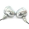 Universal Classic Chrome Metal Motorcycle Turn Signal Indicator Light Lamp Bulb For Harley Cafe Racer