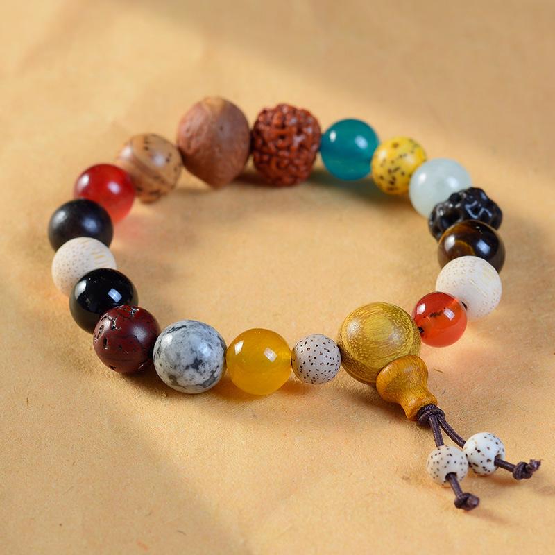 Tobo Bodhi Beads Play 18 semințe Tobo Hand String Vajra Bodhi Agate Brățară
