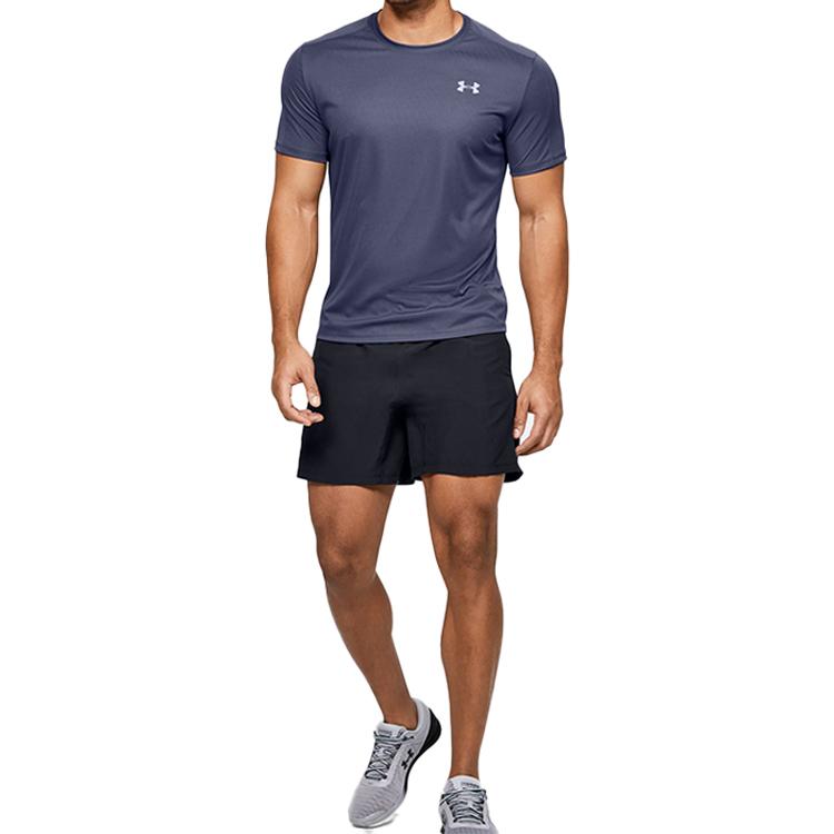 Under Armour Stride Running T-Shirt Men Tops Blue 1326564-497