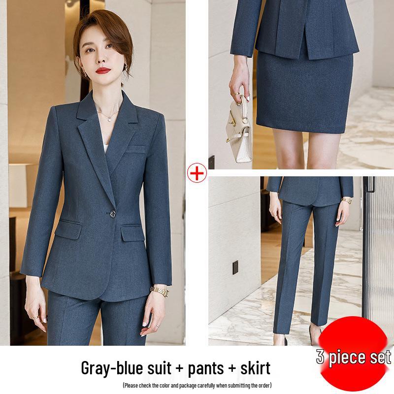 Women's High-End Korean Style Blazer Suit - Professional Workwear for Autumn/Winter