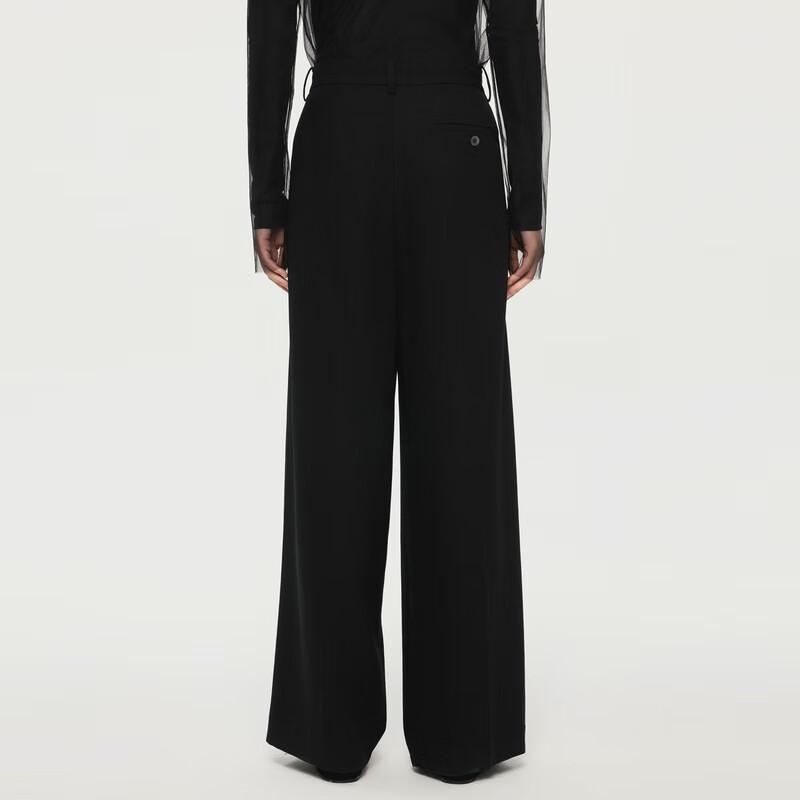 JNBY Autumn Wool Blend Wide-Leg Straight Pants