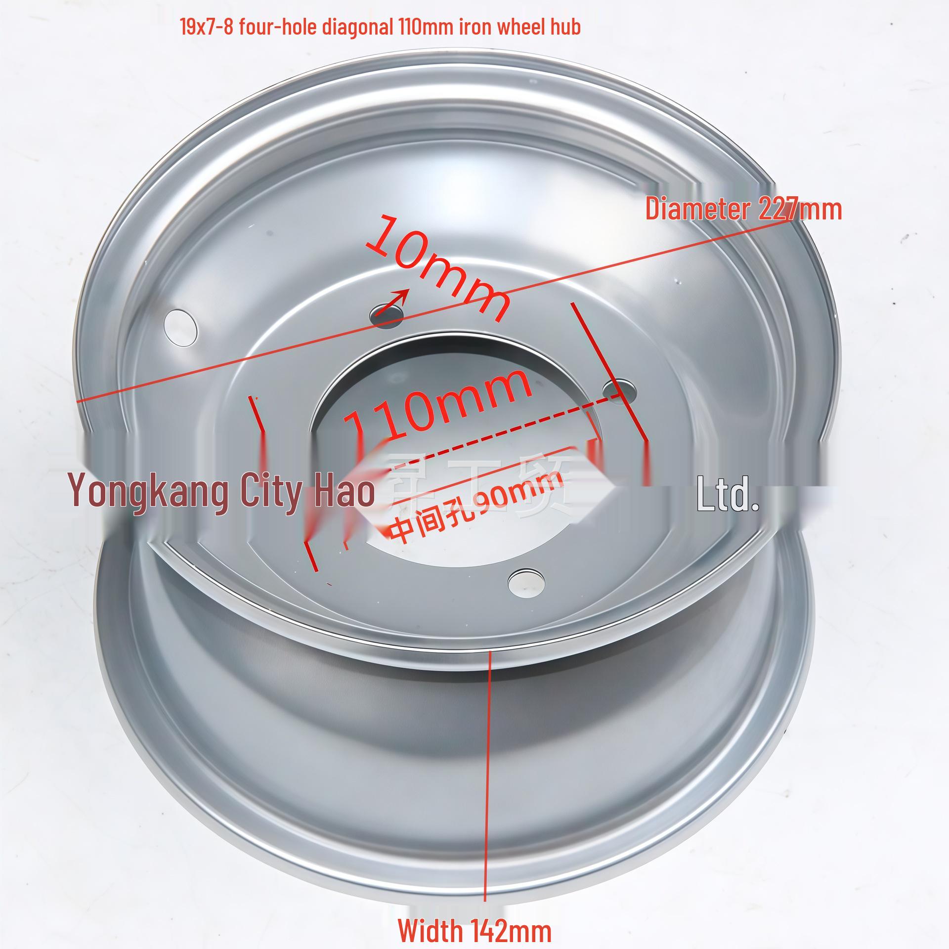 

8 Steel Wheel ATV Beach Car: Four-Wheel Motorcycle with 8 Front (19X7-8) and Rear (18X9.50-8) Karting Iron Wheel Hub