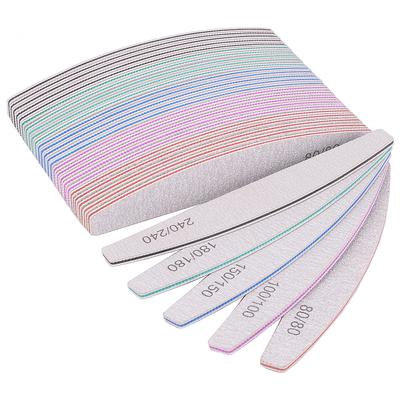 3/5/10Pcs Professional Nail File Sandpaper Strong Thick Nail Files Buffer For Manicure Sanding Half Moon Lime Nail Tools 100/180
