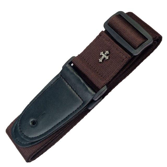 Electric Guitar Strap Acoustic Folk Guitarra Belt Straps Vintage Cross Personality Guitar Straps Pick Pocket Guitar Accessories