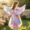 Lightweight Wings for Parties Angel Feather Wing Kids Girls, Colorful Elf Photo Prop Costume Birthday Party, Fairy Cosplay, Halloween, Performance