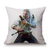 Game Poster Witcher Art Home Decorative Sofa Throw Pillow Case Wild Hunt Characters Cotton Linen Chair Bench Cushion Cover