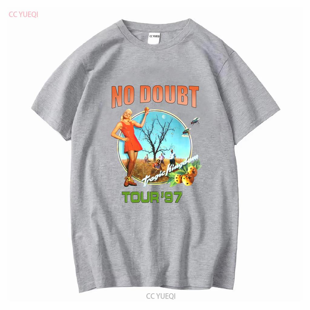 Vintage 1997 Koszulka z długim rękawem No Doubt Tour 87 Biała KV10583 vintage Wypłukana moda Wszechstronny top do noszenia na co dzień graficzny
